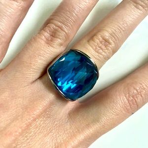 Modern Turquoise Jeweled Cocktail Ring